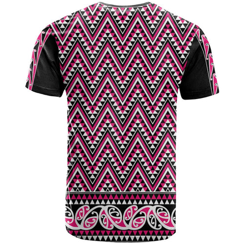 New Zealand Maori Niho Taniwha T Shirt Mawhero Mangopare and Puhoro Pattern