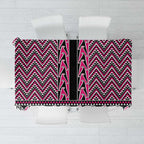 New Zealand Maori Niho Taniwha Tablecloth Mawhero Mangopare and Puhoro Pattern