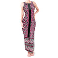 New Zealand Maori Niho Taniwha Tank Maxi Dress Mawhero Mangopare and Puhoro Pattern