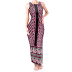 New Zealand Maori Niho Taniwha Tank Maxi Dress Mawhero Mangopare and Puhoro Pattern