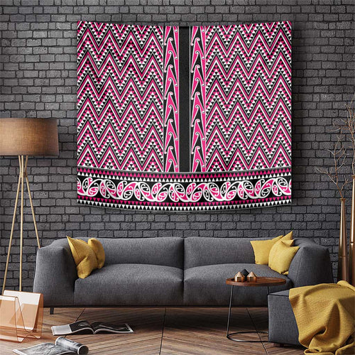 New Zealand Maori Niho Taniwha Tapestry Mawhero Mangopare and Puhoro Pattern