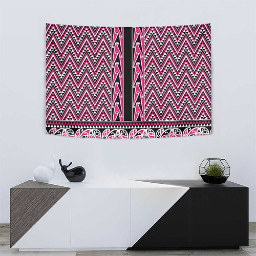 New Zealand Maori Niho Taniwha Tapestry Mawhero Mangopare and Puhoro Pattern
