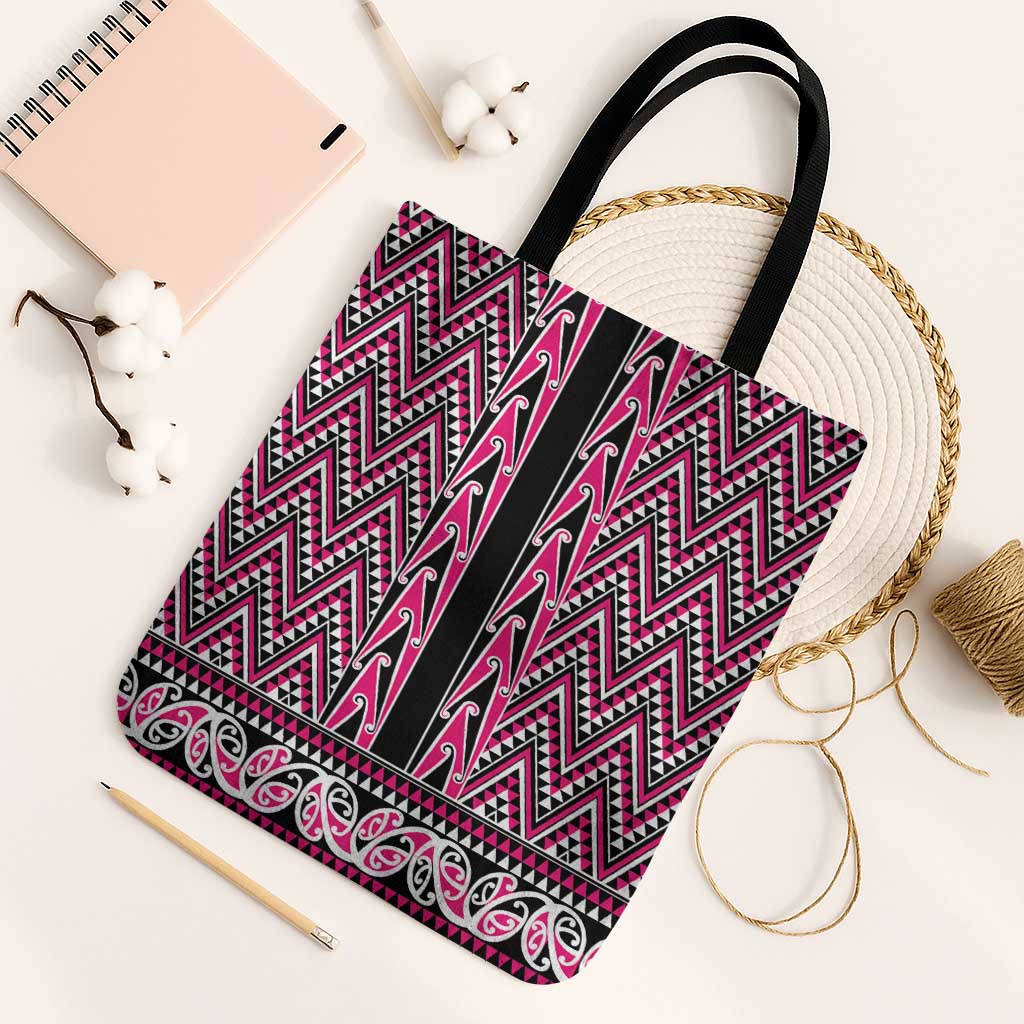 New Zealand Maori Niho Taniwha Tote Bag Mawhero Mangopare and Puhoro Pattern - Aussie Hoodie