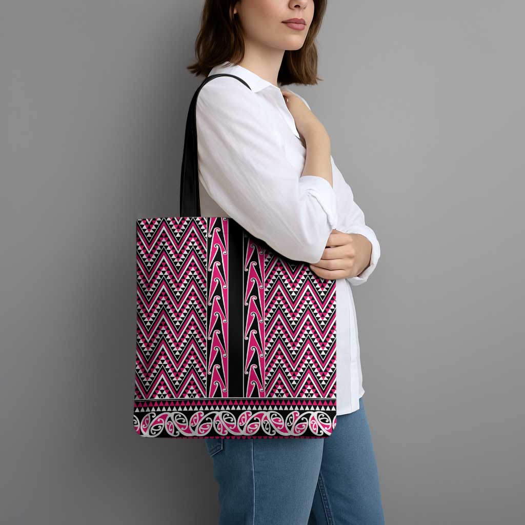 New Zealand Maori Niho Taniwha Tote Bag Mawhero Mangopare and Puhoro Pattern - Aussie Hoodie
