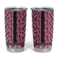 New Zealand Maori Niho Taniwha Tumbler Cup Mawhero Mangopare and Puhoro Pattern