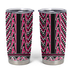 New Zealand Maori Niho Taniwha Tumbler Cup Mawhero Mangopare and Puhoro Pattern
