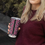 New Zealand Maori Niho Taniwha Tumbler Cup Mawhero Mangopare and Puhoro Pattern