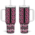 New Zealand Maori Niho Taniwha Tumbler With Handle Mawhero Mangopare and Puhoro Pattern