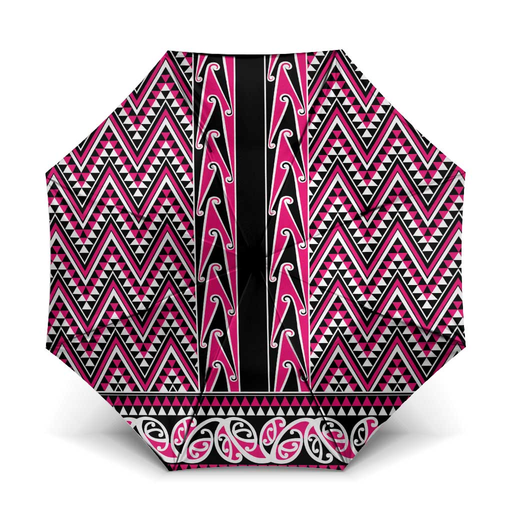 New Zealand Maori Niho Taniwha Umbrella Mawhero Mangopare and Puhoro Pattern - Aussie Hoodie