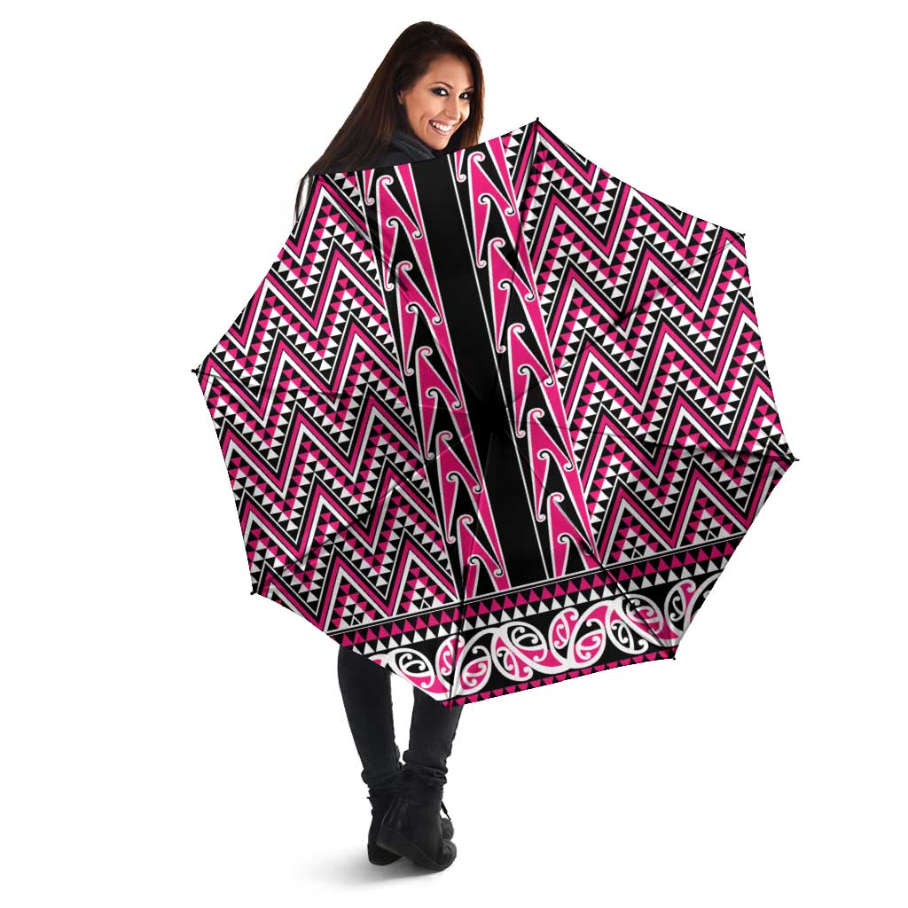 New Zealand Maori Niho Taniwha Umbrella Mawhero Mangopare and Puhoro Pattern - Aussie Hoodie