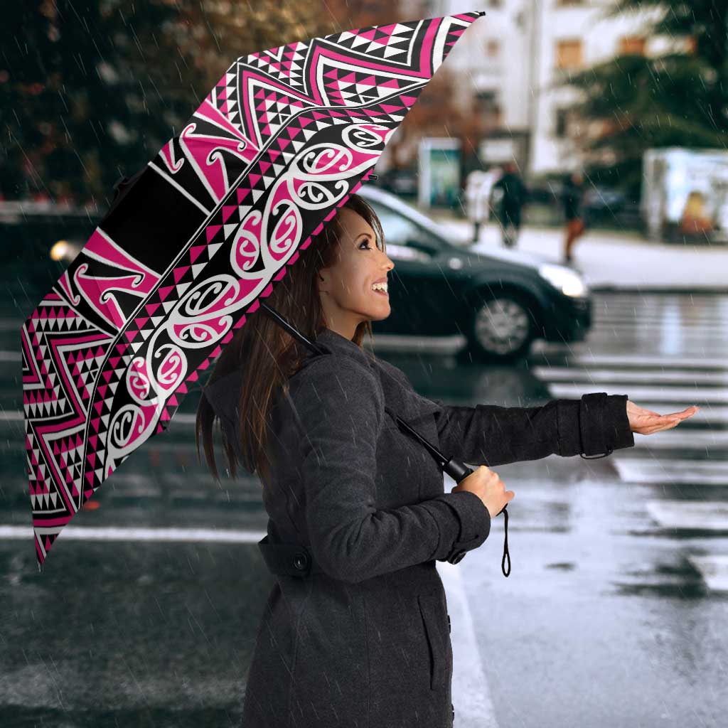 New Zealand Maori Niho Taniwha Umbrella Mawhero Mangopare and Puhoro Pattern - Aussie Hoodie
