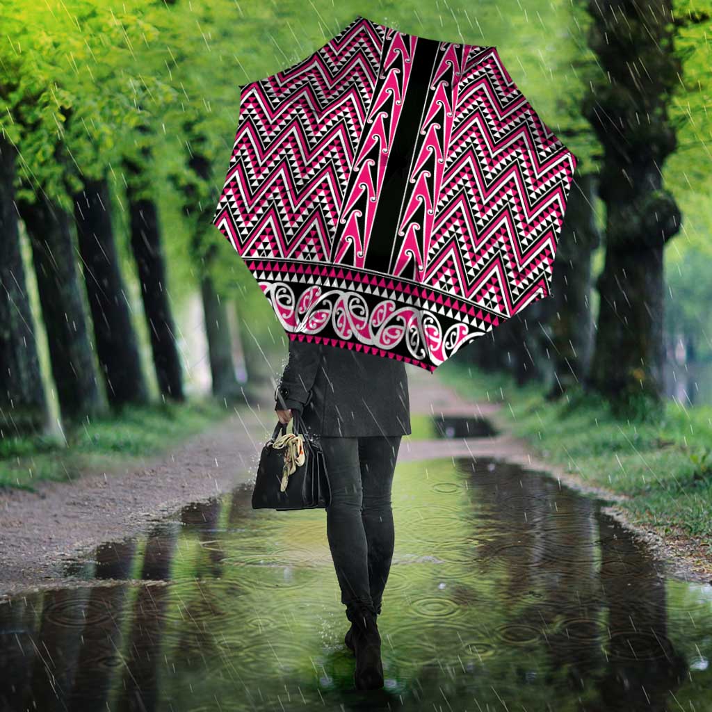 New Zealand Maori Niho Taniwha Umbrella Mawhero Mangopare and Puhoro Pattern - Aussie Hoodie