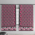New Zealand Maori Niho Taniwha Window Curtain Mawhero Mangopare and Puhoro Pattern