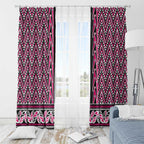 New Zealand Maori Niho Taniwha Window Curtain Mawhero Mangopare and Puhoro Pattern