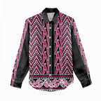 New Zealand Maori Niho Taniwha Women Casual Shirt Mawhero Mangopare and Puhoro Pattern