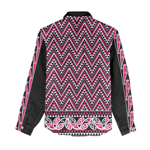 New Zealand Maori Niho Taniwha Women Casual Shirt Mawhero Mangopare and Puhoro Pattern