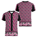 New Zealand Maori Niho Taniwha Women V-Neck T-Shirt Mawhero Mangopare and Puhoro Pattern