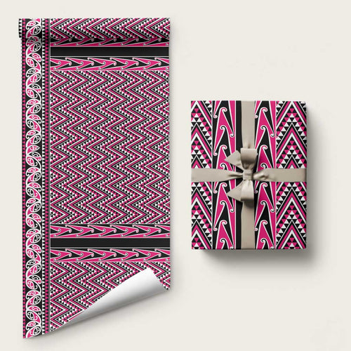 New Zealand Maori Niho Taniwha Wrapping Paper Mawhero Mangopare and Puhoro Pattern - Aussie Hoodie