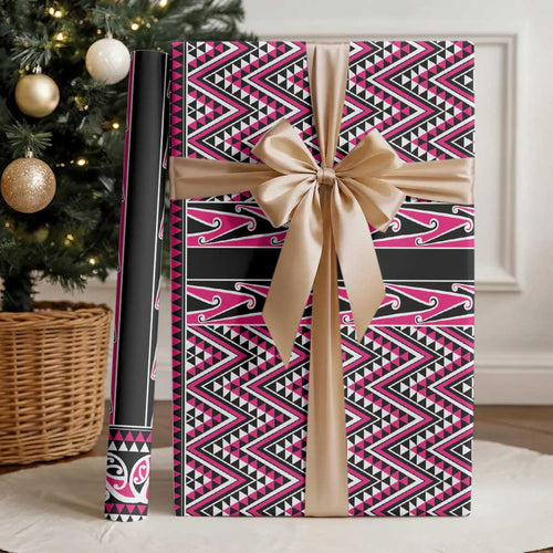 New Zealand Maori Niho Taniwha Wrapping Paper Mawhero Mangopare and Puhoro Pattern - Aussie Hoodie