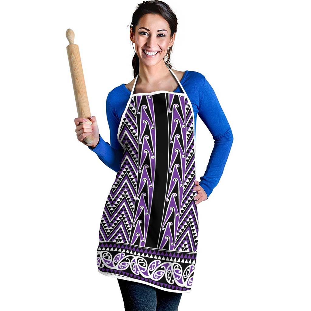 New Zealand Maori Niho Taniwha Apron Waiporopo Mangopare and Puhoro Pattern - Aussie Hoodie