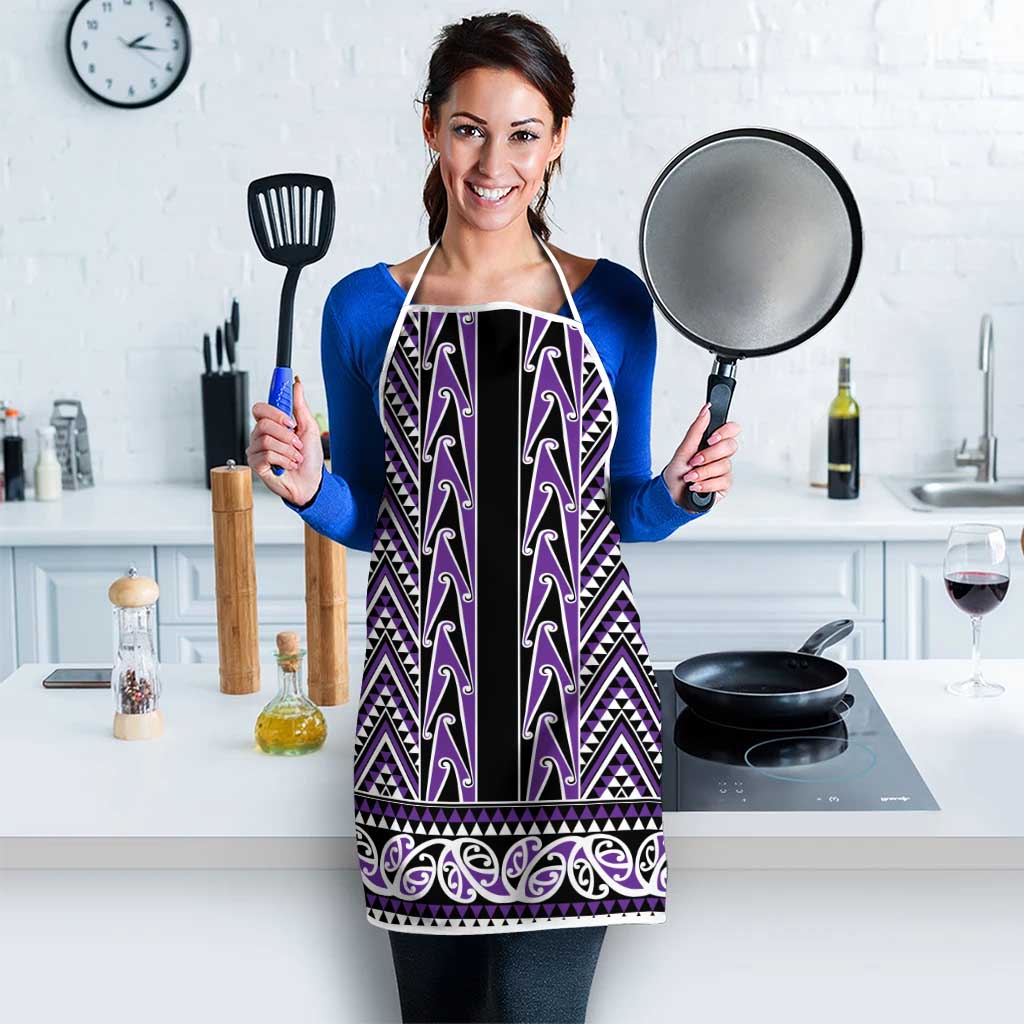 New Zealand Maori Niho Taniwha Apron Waiporopo Mangopare and Puhoro Pattern - Aussie Hoodie