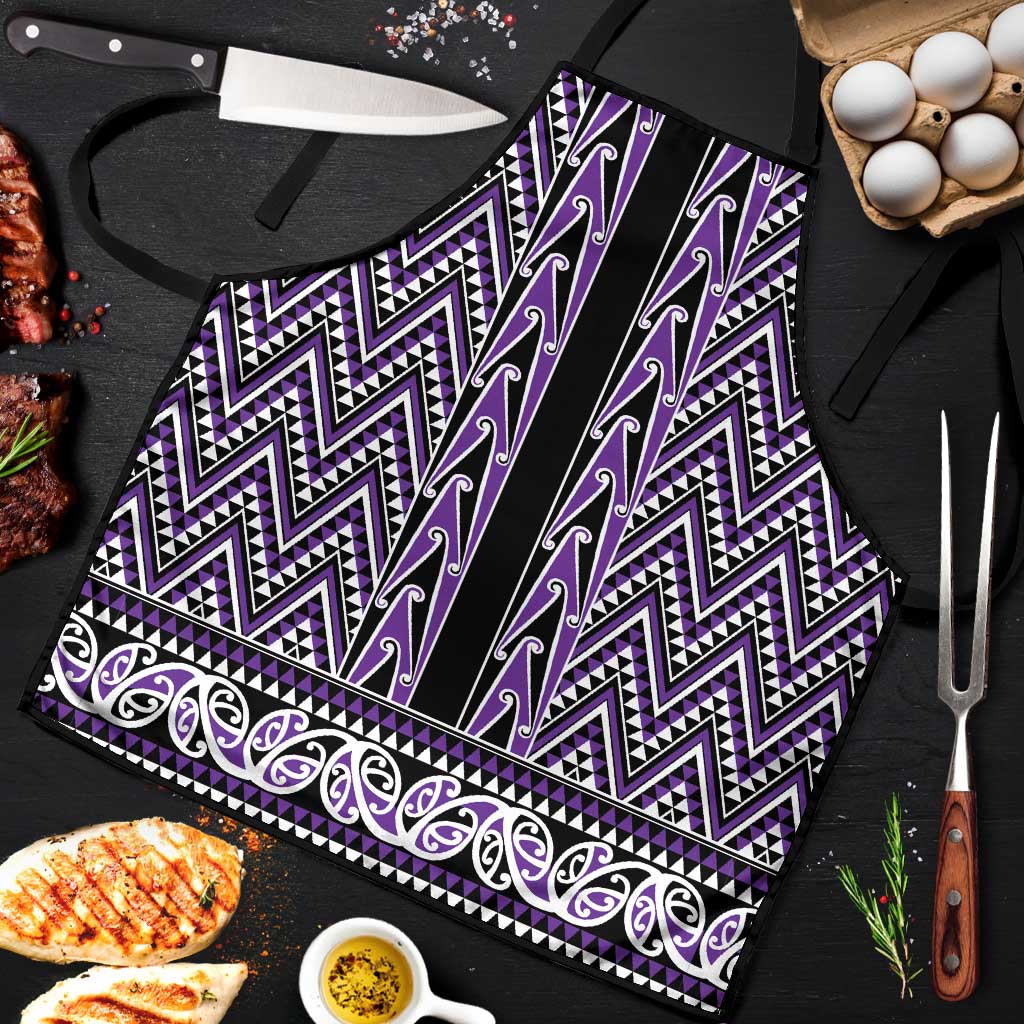 New Zealand Maori Niho Taniwha Apron Waiporopo Mangopare and Puhoro Pattern - Aussie Hoodie
