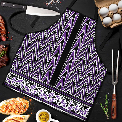 New Zealand Maori Niho Taniwha Apron Waiporopo Mangopare and Puhoro Pattern - Aussie Hoodie