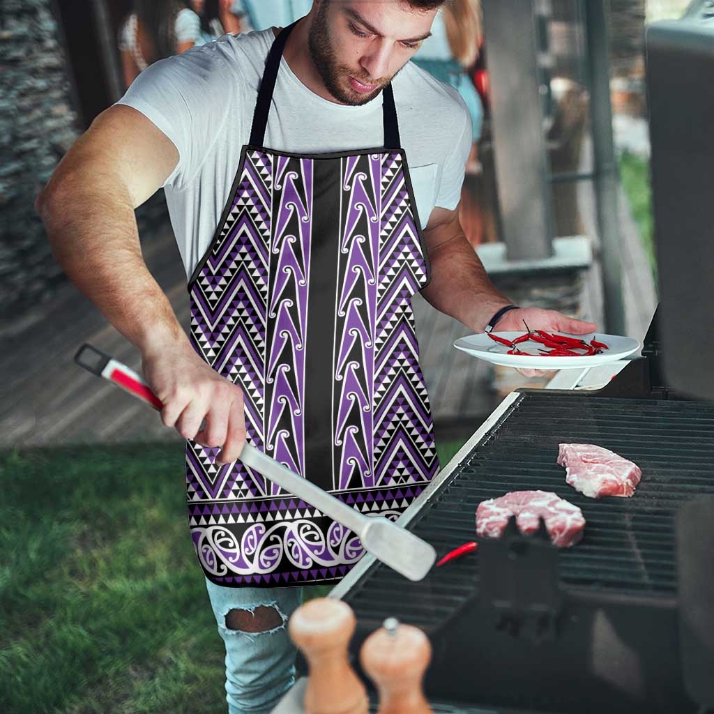 New Zealand Maori Niho Taniwha Apron Waiporopo Mangopare and Puhoro Pattern - Aussie Hoodie