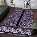 New Zealand Maori Niho Taniwha Area Rug Waiporopo Mangopare and Puhoro Pattern