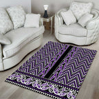 New Zealand Maori Niho Taniwha Area Rug Waiporopo Mangopare and Puhoro Pattern