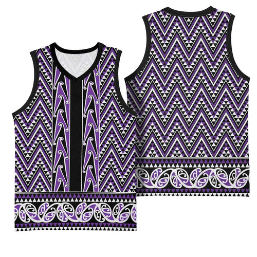 New Zealand Maori Niho Taniwha Basketball Jersey Waiporopo Mangopare and Puhoro Pattern - Aussie Hoodie