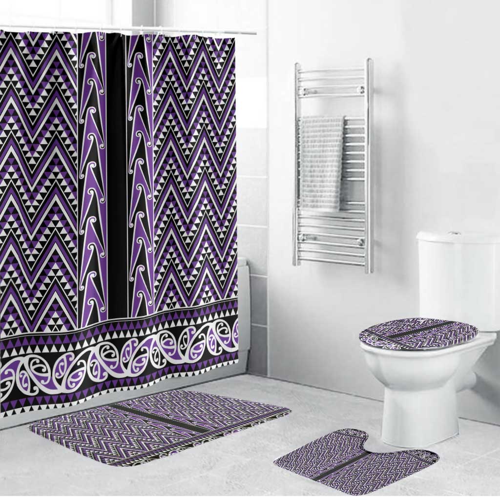 New Zealand Maori Niho Taniwha Bathroom Set Waiporopo Mangopare and Puhoro Pattern - Aussie Hoodie