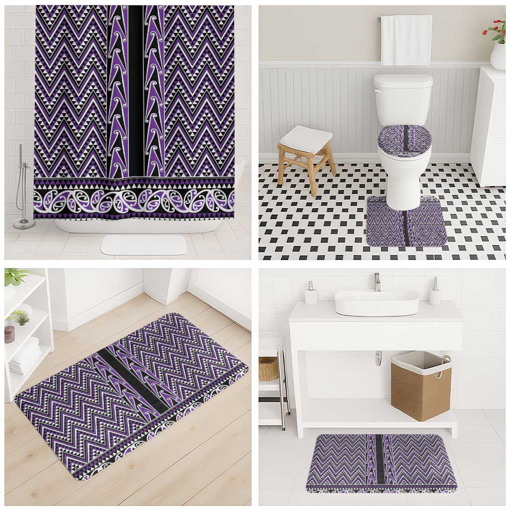 New Zealand Maori Niho Taniwha Bathroom Set Waiporopo Mangopare and Puhoro Pattern - Aussie Hoodie
