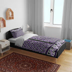 New Zealand Maori Niho Taniwha Bedding Set Waiporopo Mangopare and Puhoro Pattern