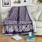 New Zealand Maori Niho Taniwha Blanket Waiporopo Mangopare and Puhoro Pattern