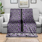 New Zealand Maori Niho Taniwha Blanket Waiporopo Mangopare and Puhoro Pattern