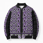 New Zealand Maori Niho Taniwha Bomber Puffer Jacket Waiporopo Mangopare and Puhoro Pattern - Aussie Hoodie