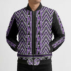 New Zealand Maori Niho Taniwha Bomber Puffer Jacket Waiporopo Mangopare and Puhoro Pattern - Aussie Hoodie