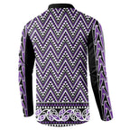 New Zealand Maori Niho Taniwha Button Sweatshirt Waiporopo Mangopare and Puhoro Pattern