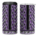 New Zealand Maori Niho Taniwha 4 in 1 Can Cooler Tumbler Waiporopo Mangopare and Puhoro Pattern