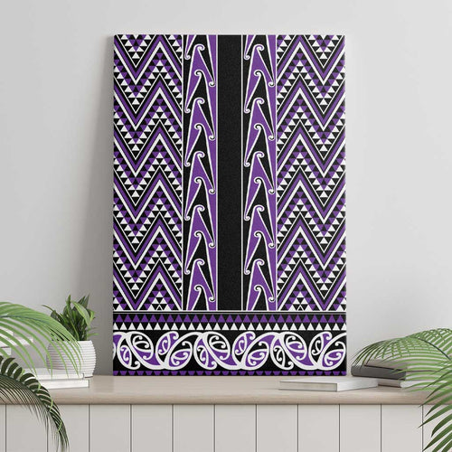 New Zealand Maori Niho Taniwha Canvas Wall Art Waiporopo Mangopare and Puhoro Pattern