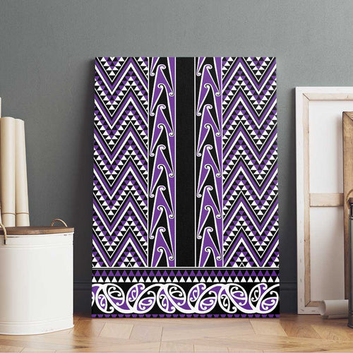 New Zealand Maori Niho Taniwha Canvas Wall Art Waiporopo Mangopare and Puhoro Pattern
