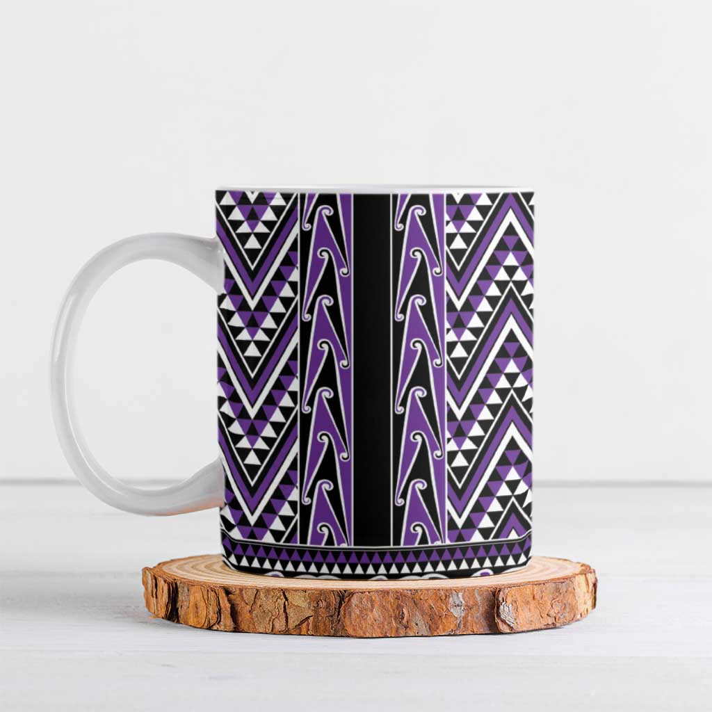 New Zealand Maori Niho Taniwha Ceramic Mug Waiporopo Mangopare and Puhoro Pattern - Aussie Hoodie