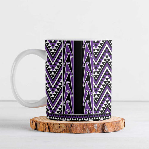 New Zealand Maori Niho Taniwha Ceramic Mug Waiporopo Mangopare and Puhoro Pattern - Aussie Hoodie