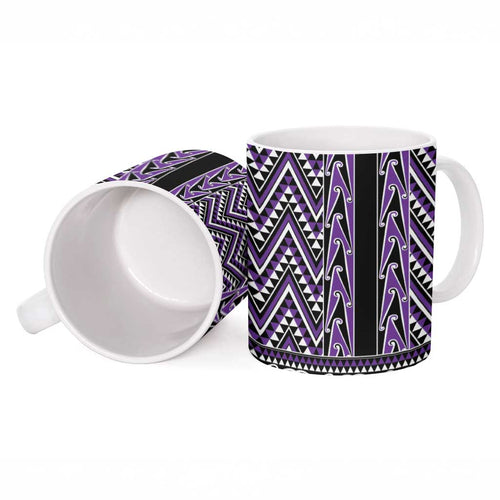 New Zealand Maori Niho Taniwha Ceramic Mug Waiporopo Mangopare and Puhoro Pattern - Aussie Hoodie