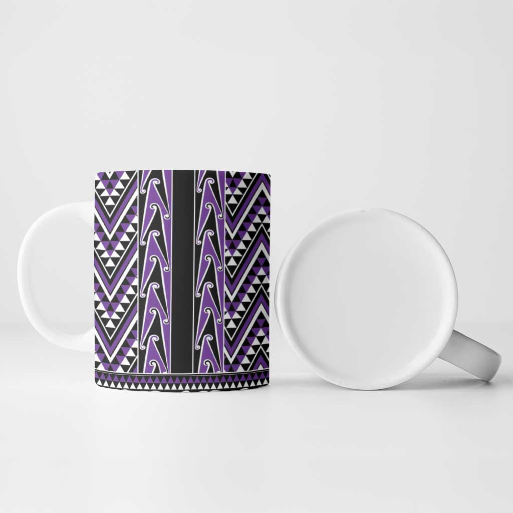 New Zealand Maori Niho Taniwha Ceramic Mug Waiporopo Mangopare and Puhoro Pattern - Aussie Hoodie