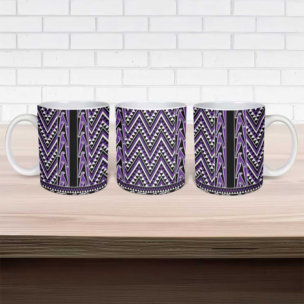 New Zealand Maori Niho Taniwha Ceramic Mug Waiporopo Mangopare and Puhoro Pattern - Aussie Hoodie