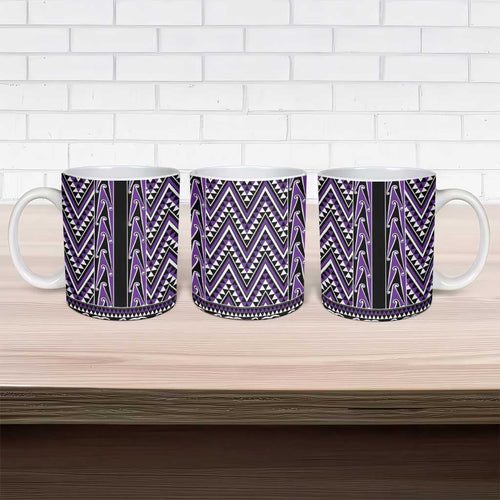 New Zealand Maori Niho Taniwha Ceramic Mug Waiporopo Mangopare and Puhoro Pattern - Aussie Hoodie