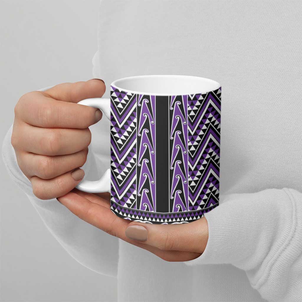 New Zealand Maori Niho Taniwha Ceramic Mug Waiporopo Mangopare and Puhoro Pattern - Aussie Hoodie