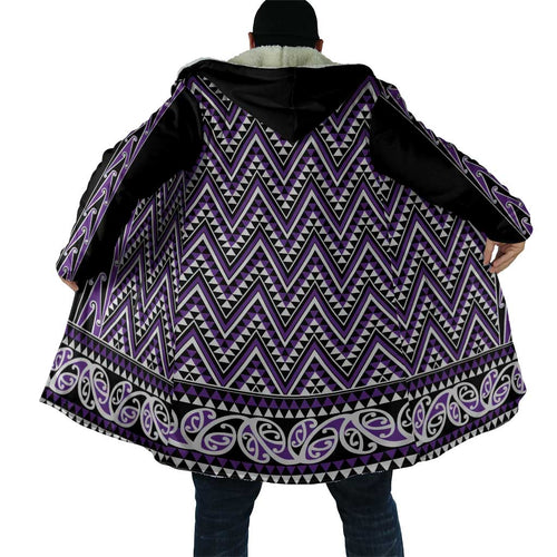 New Zealand Maori Niho Taniwha Cloak Waiporopo Mangopare and Puhoro Pattern - Aussie Hoodie